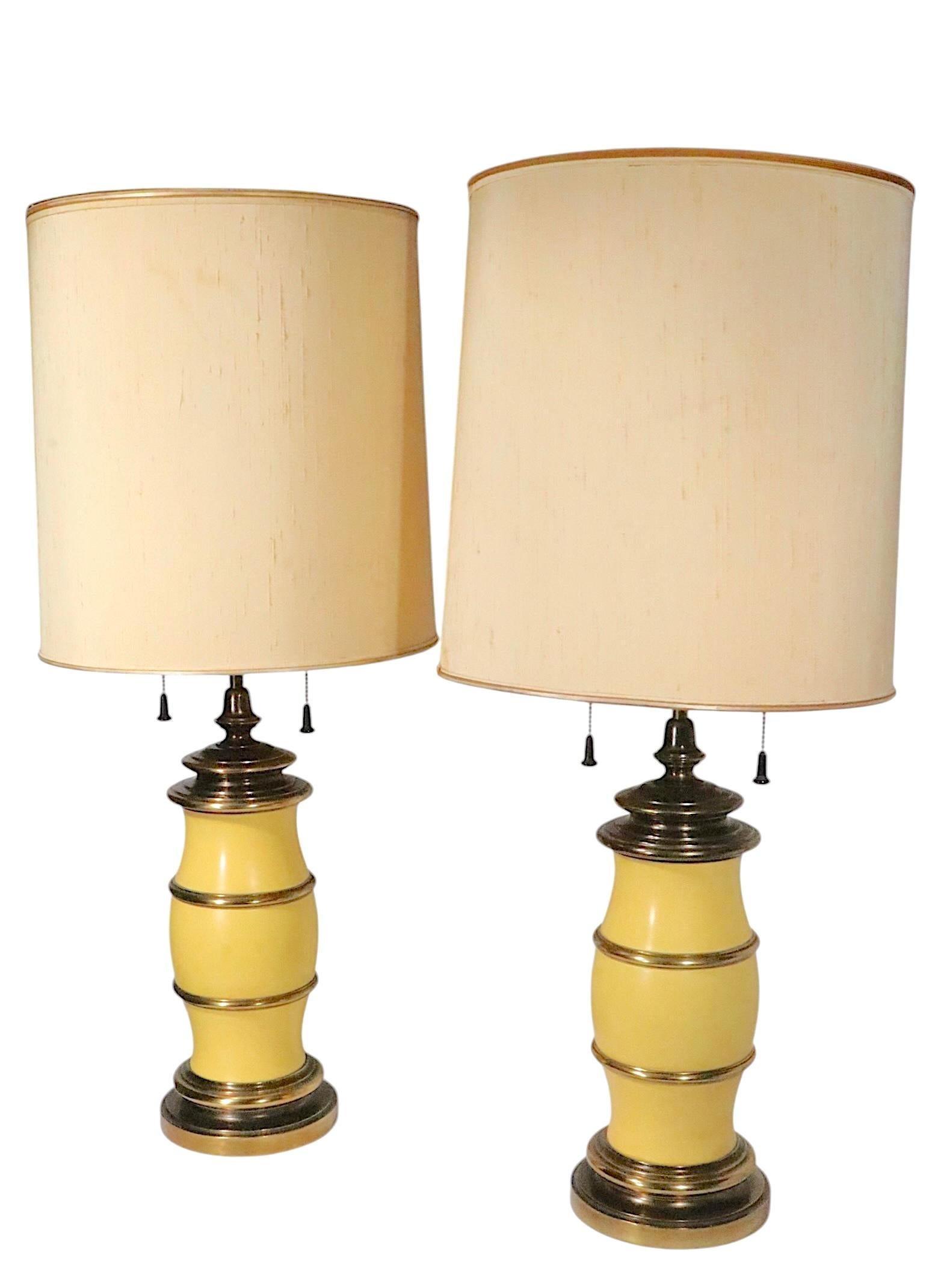 Pr. Dekorativ  Tischlampen aus Kunstbambus von Stiffel um 1970 im Angebot 8