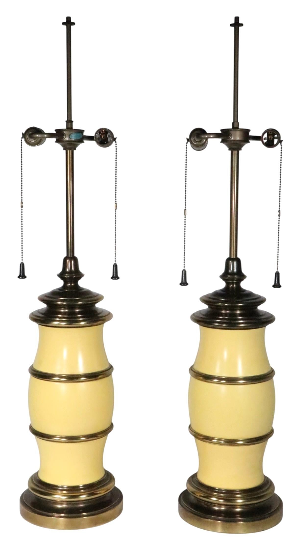 Pr. Dekorativ  Tischlampen aus Kunstbambus von Stiffel um 1970 im Angebot 11