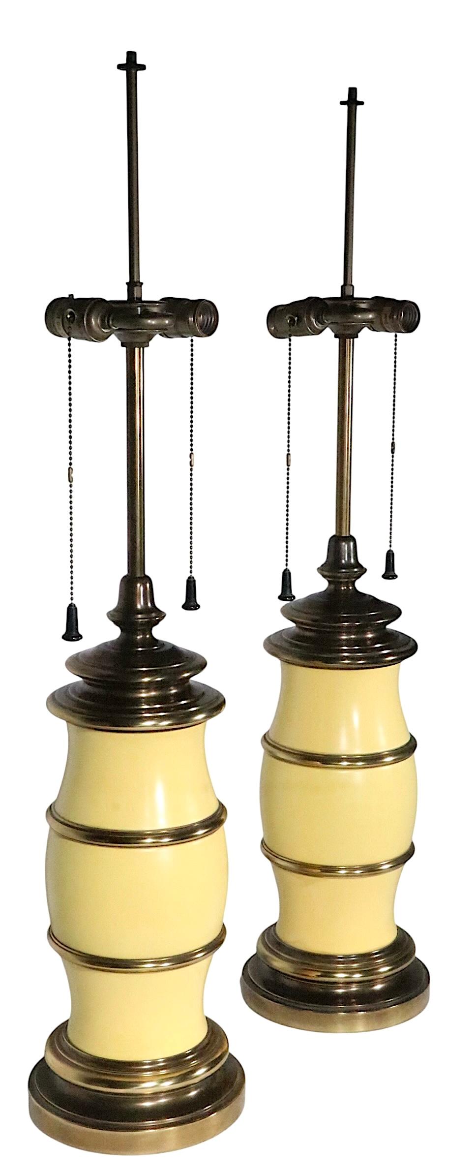 Pr. Dekorativ  Tischlampen aus Kunstbambus von Stiffel um 1970 (amerikanisch) im Angebot