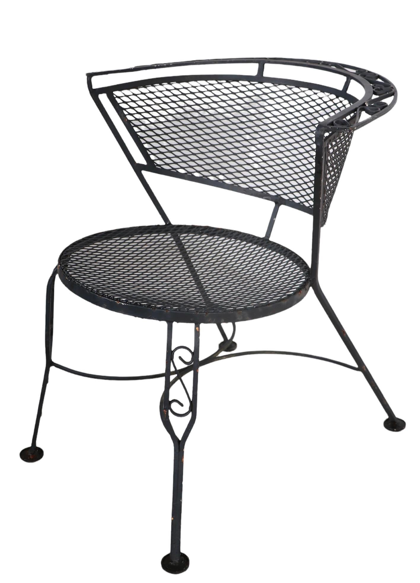 black wrought iron chairs