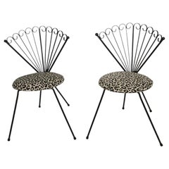 Pr. Decorative Granada Style Mid Century Side Chairs att. to Arthur Umanoff