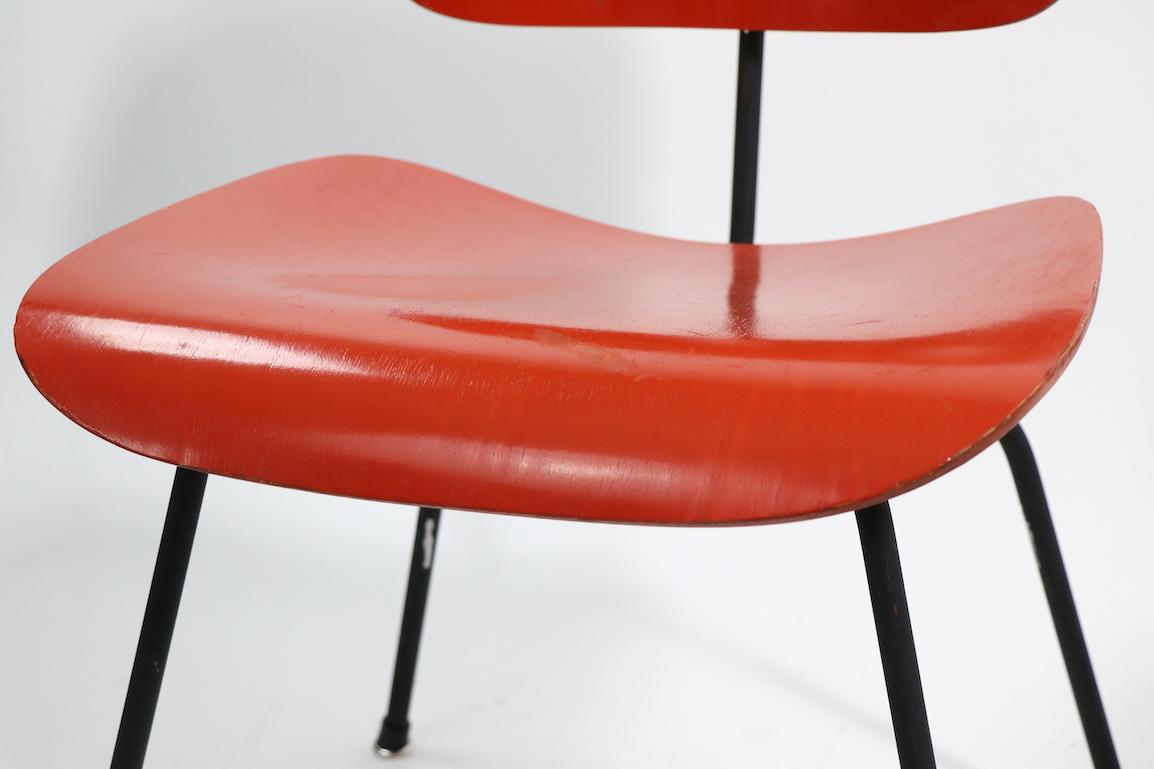 Paire de chaises de salle à manger Eames DCM Herman Miller en vente 2