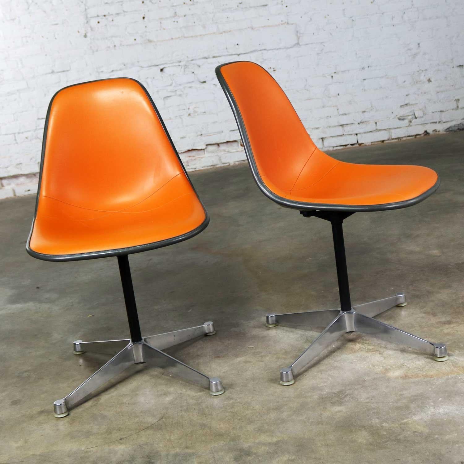 eames chair orange