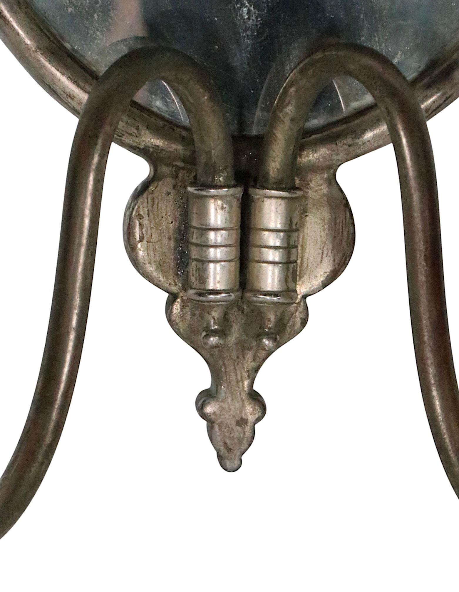 Pr. Argento specchiato acidato  Applique antiche placcate att. a Sterling Bronze Co. in vendita 9