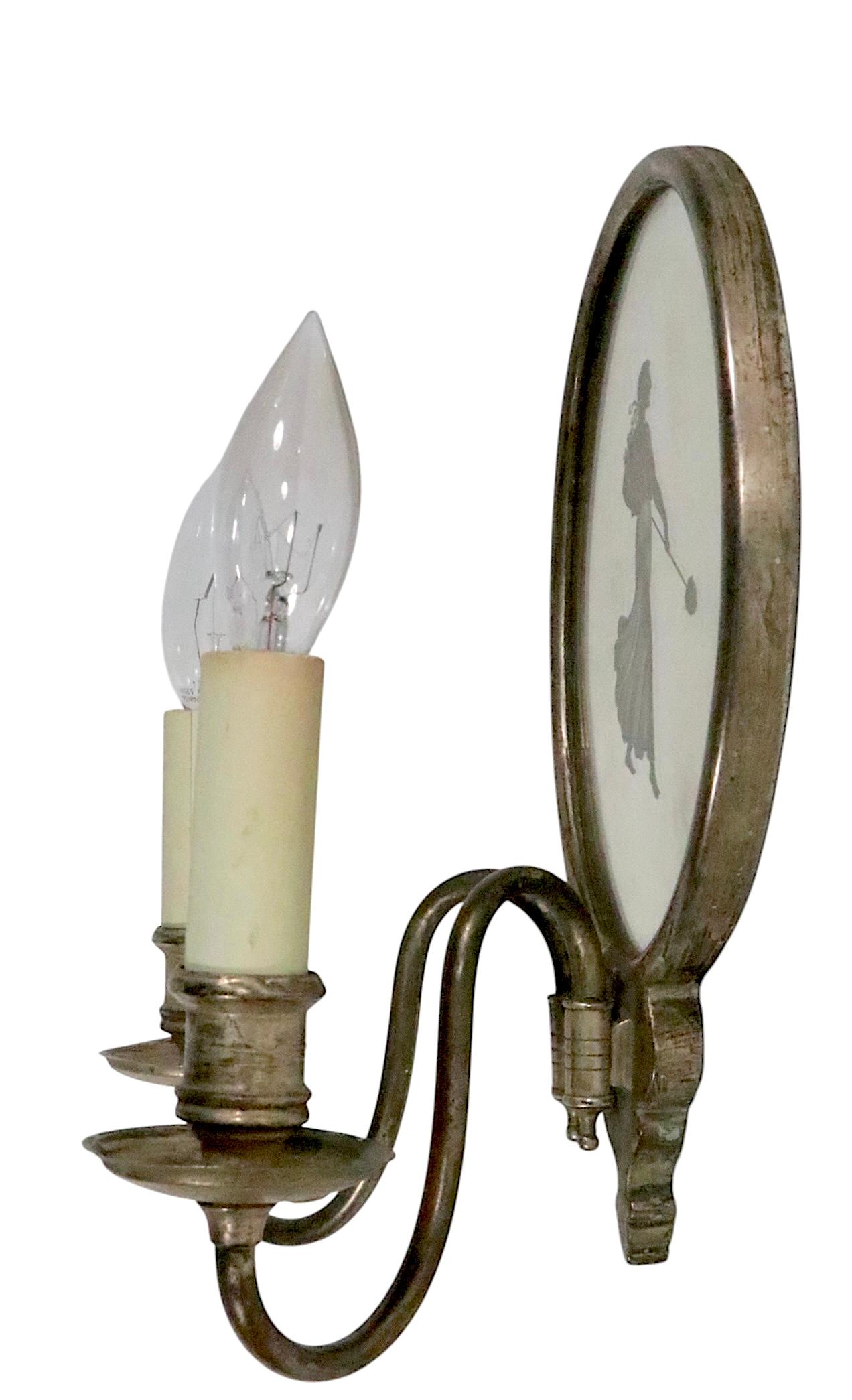 Pr. Argento specchiato acidato  Applique antiche placcate att. a Sterling Bronze Co. in vendita 11