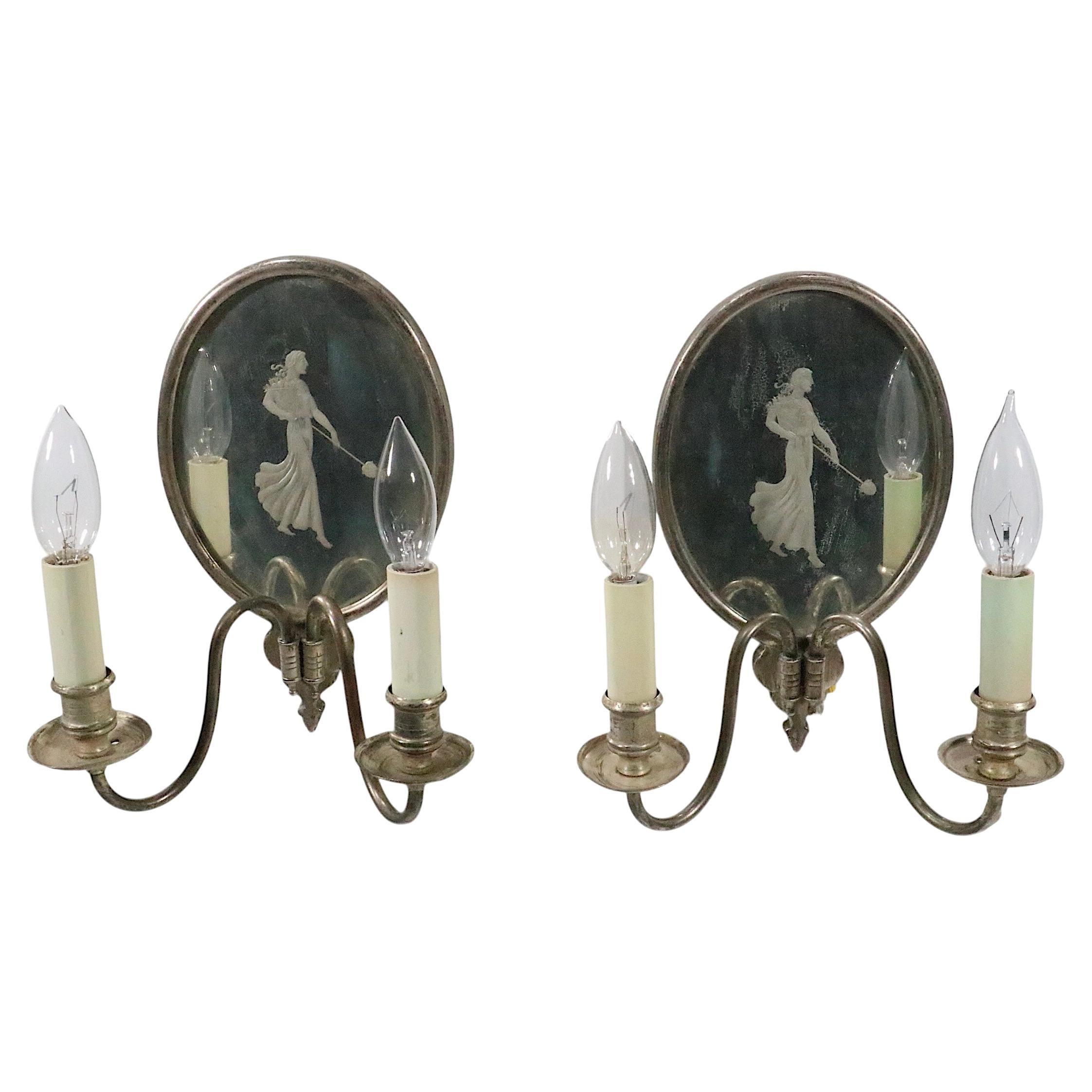 Pr. Argento specchiato acidato  Applique antiche placcate att. a Sterling Bronze Co.