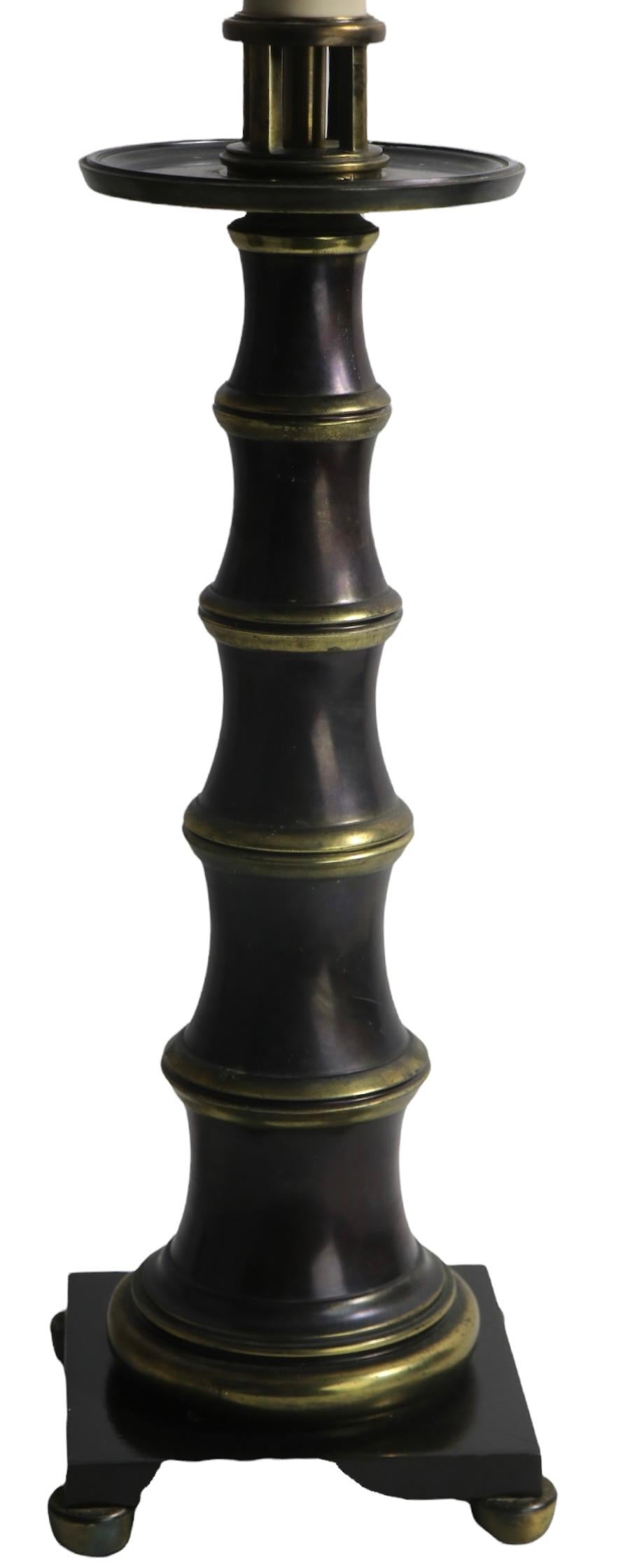 Pr. Lampes de table en laiton imitation bambou de Stiffel en vente 2