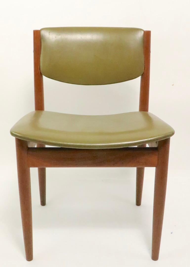 Danish Pair of Finn Juhl for France and Son Dining Chairs