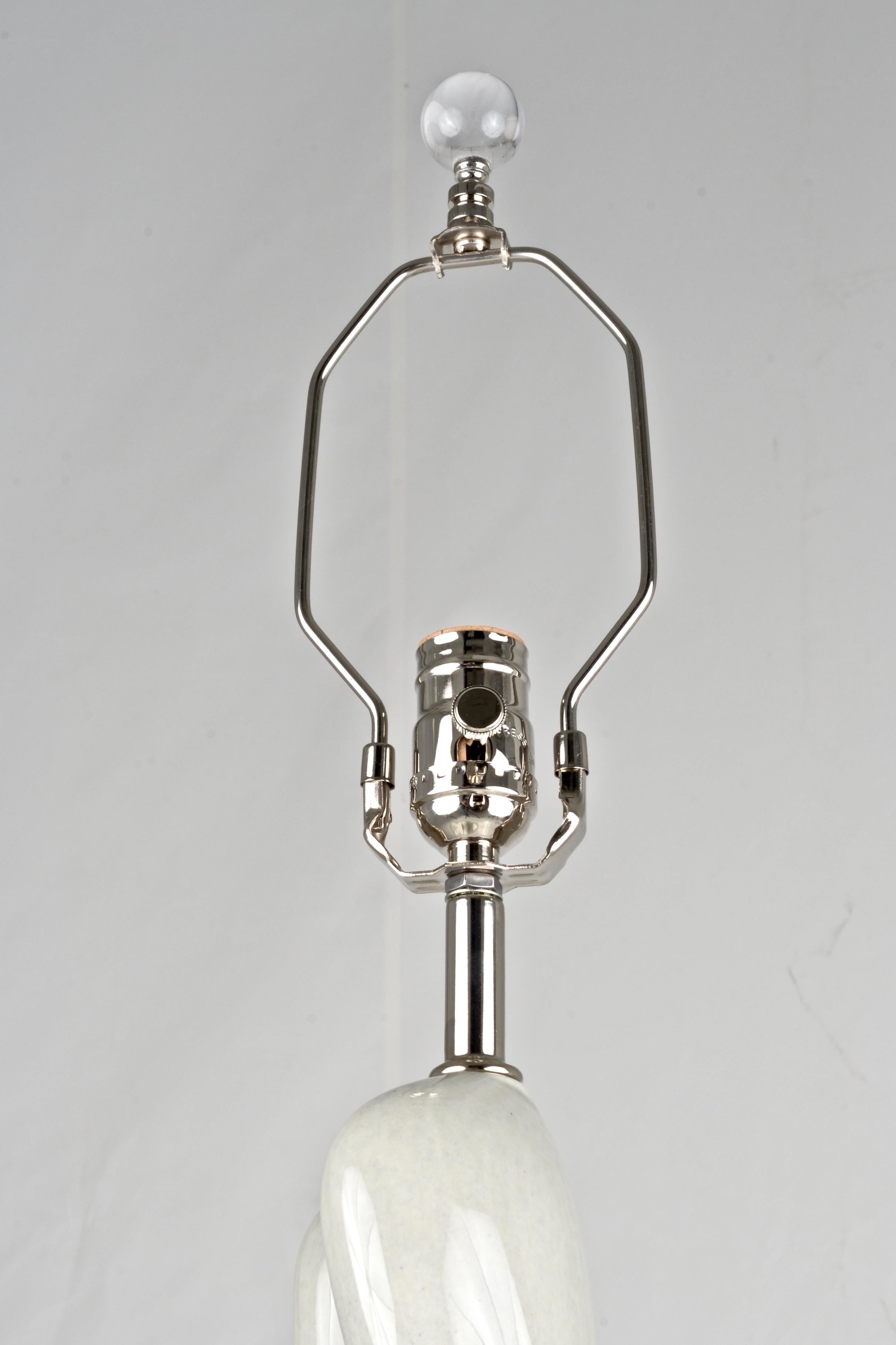 Pr. Free Form Ceramic Lamps, 1950s For Sale 4