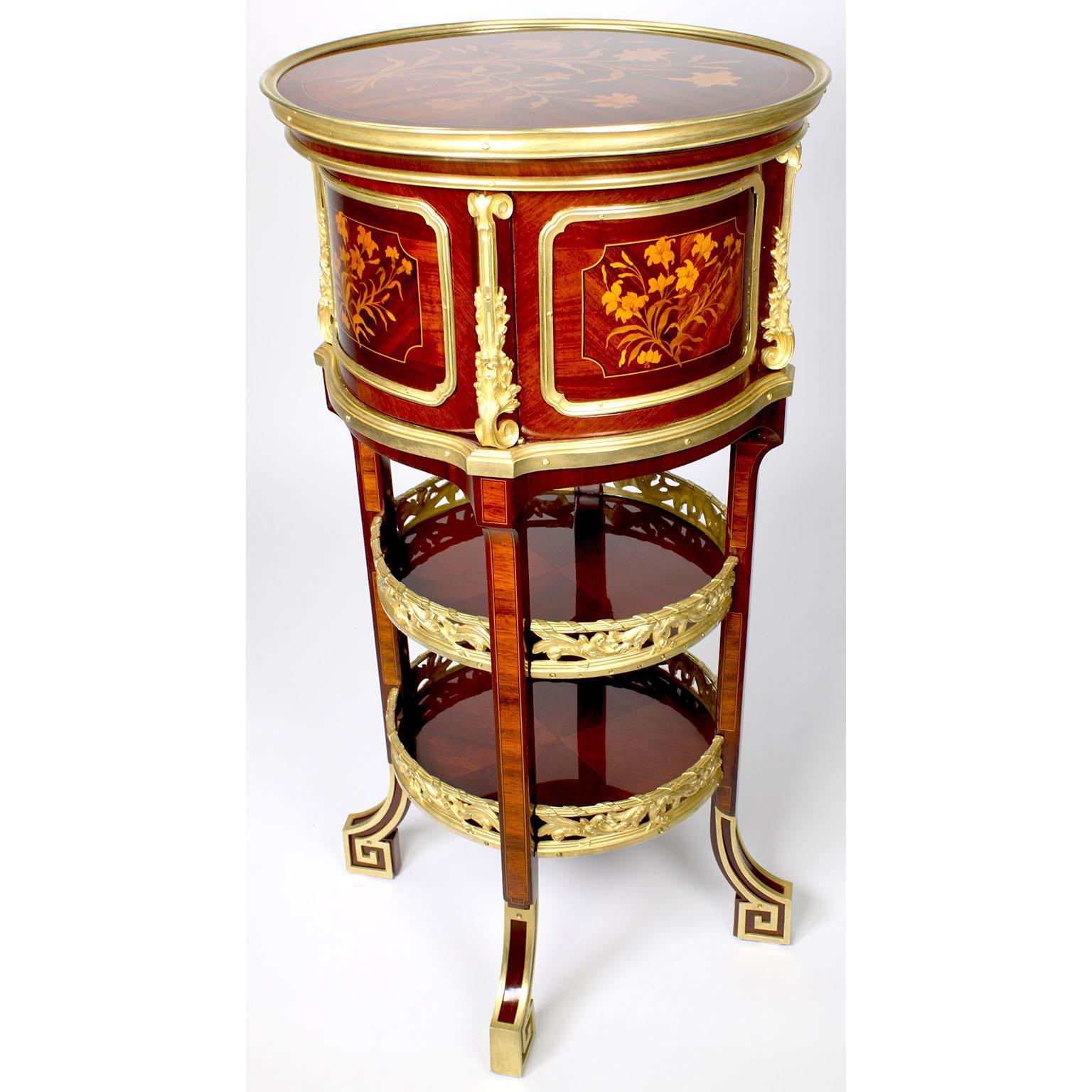 19th Century Pr French 19th-20th Century Ormolu Mounted Side-Tables Zwiener-Jansen Successeur For Sale
