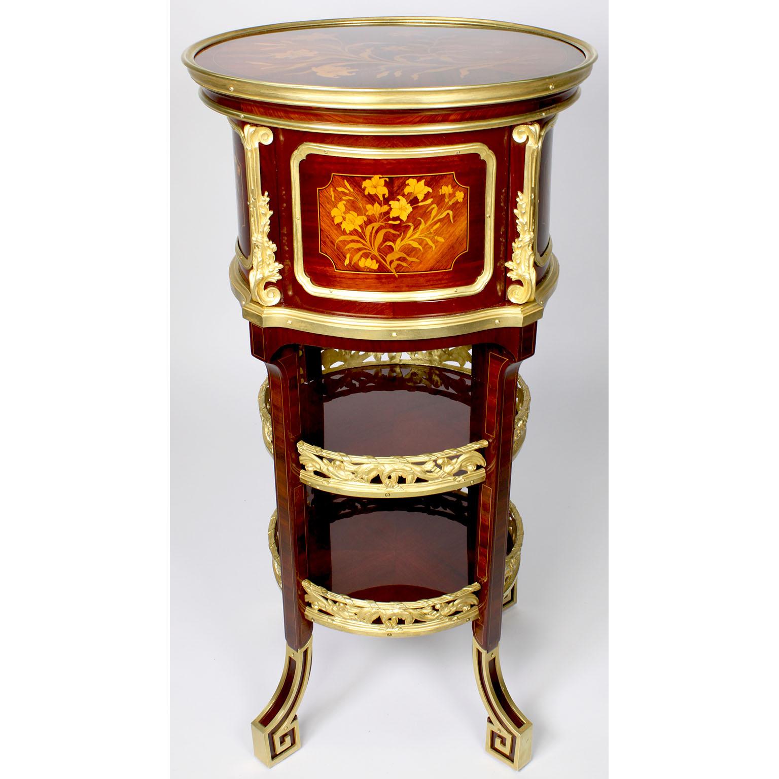 Pr French 19th-20th Century Ormolu Mounted Side-Tables Zwiener-Jansen Successeur For Sale 2