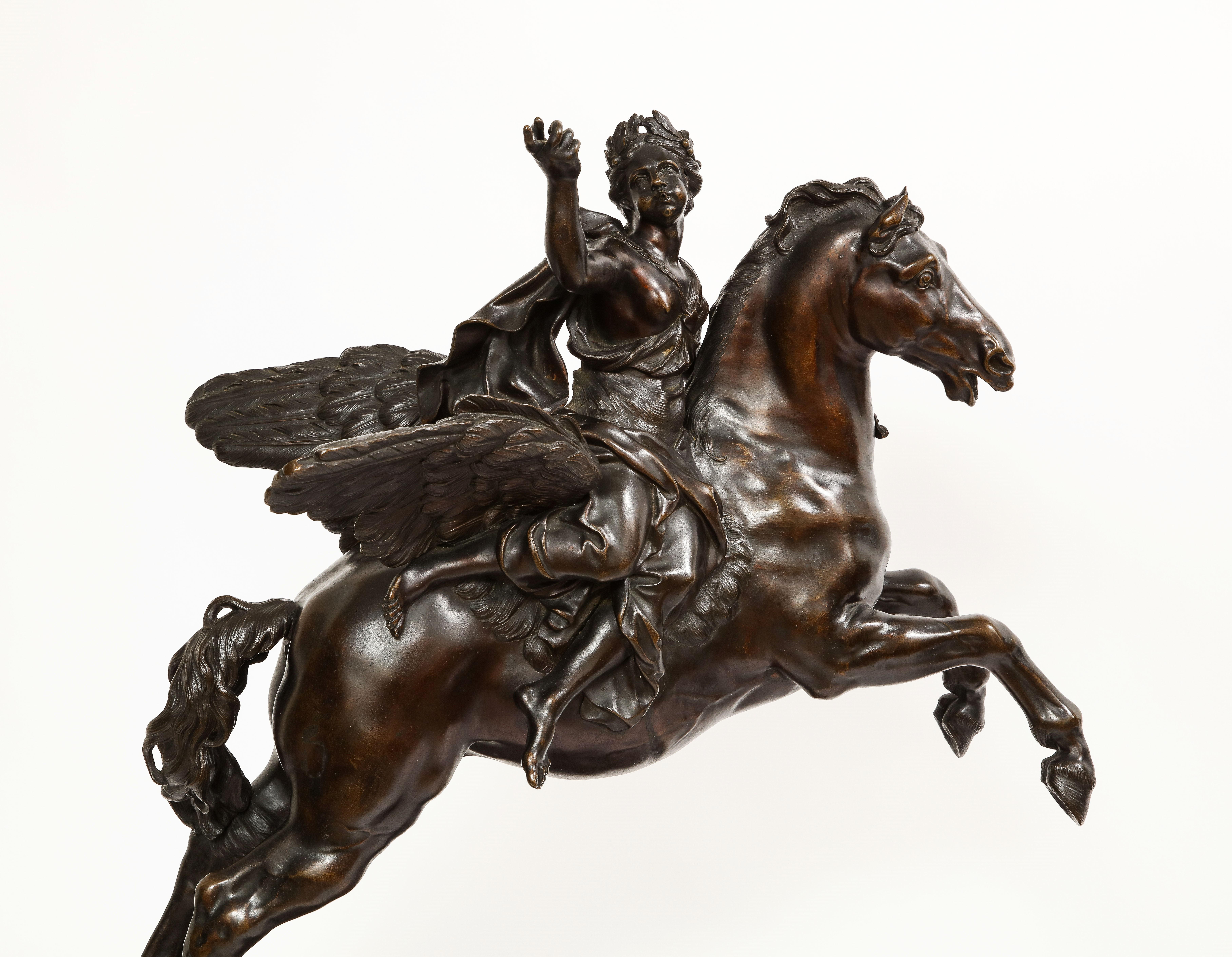 Pr. Grupos de bronce franceses del siglo XIX Fama y Mercurio según modelos de Antoine Coysevox 2