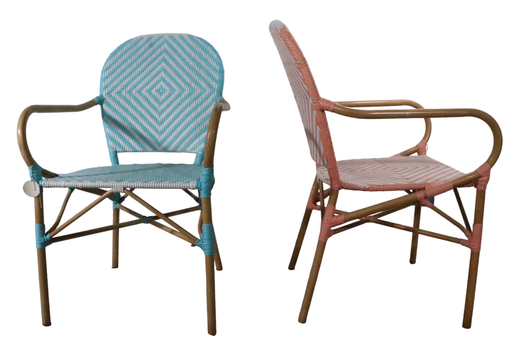 Pr. French Bistro Cafe Style Chairs For Sale 11