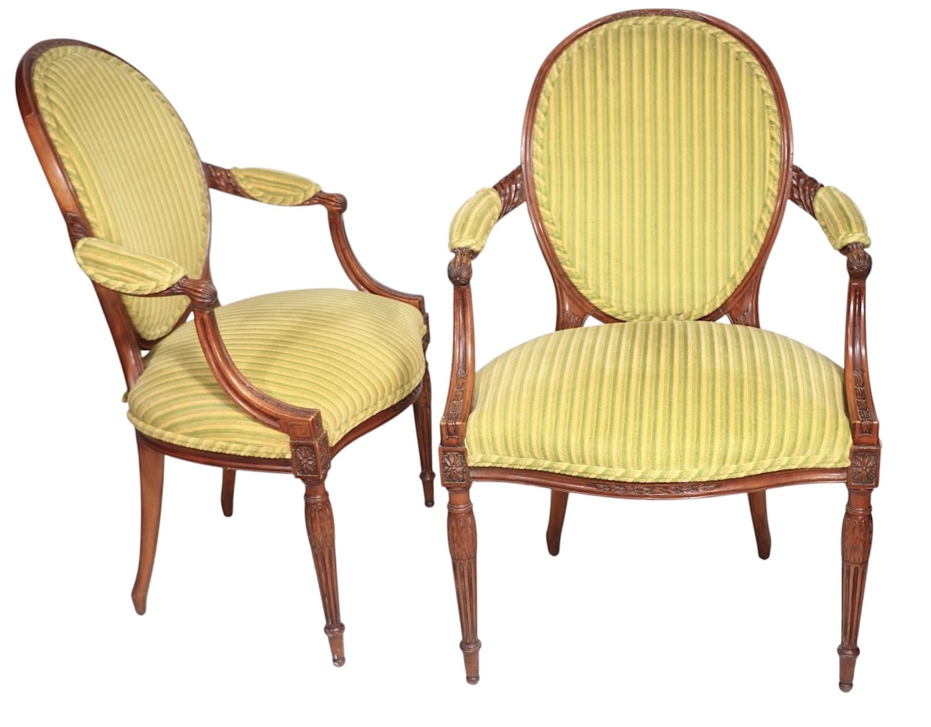 Louis XVI Pr. Fauteuils Fauteuil de style français en vente