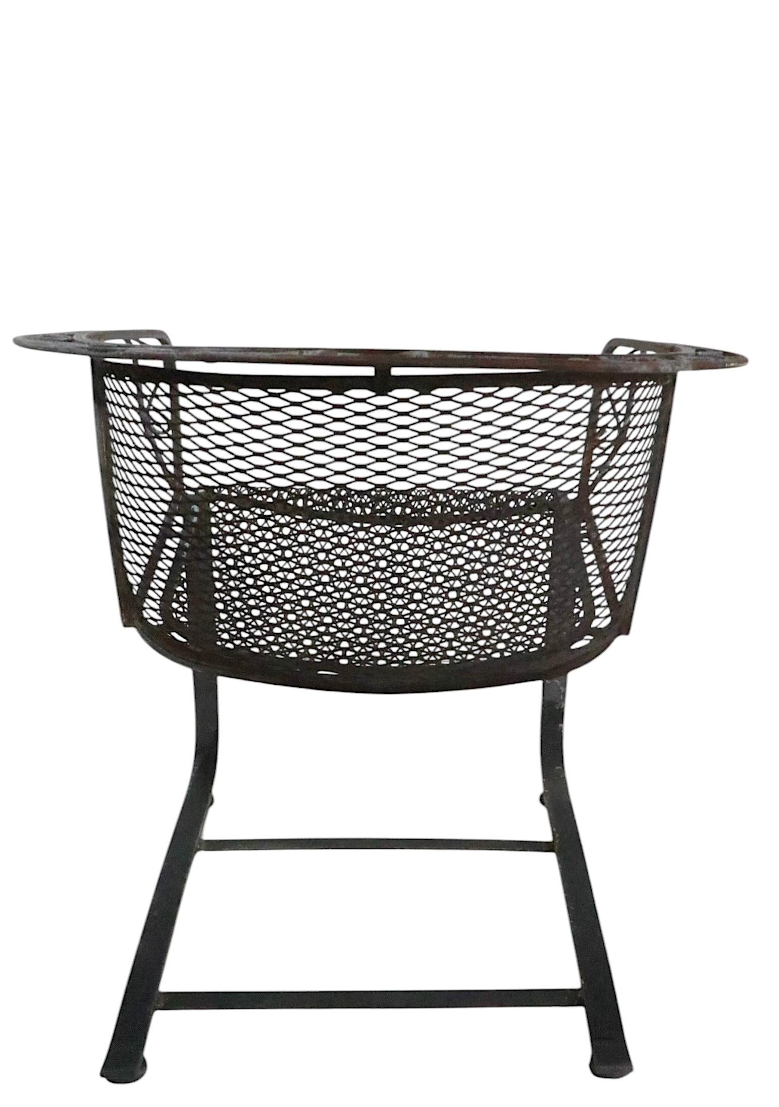 Pr Garden Patio Poolside Cantilevered Zig Zag Pattern Lounge Chairs by Salterini 3
