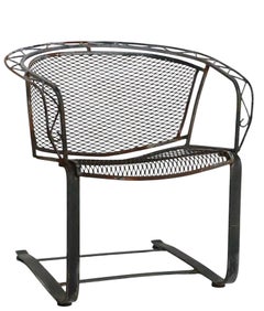 Pr Garden Patio Poolside Cantilevered Zig Zag Pattern Lounge Chairs by Salterini