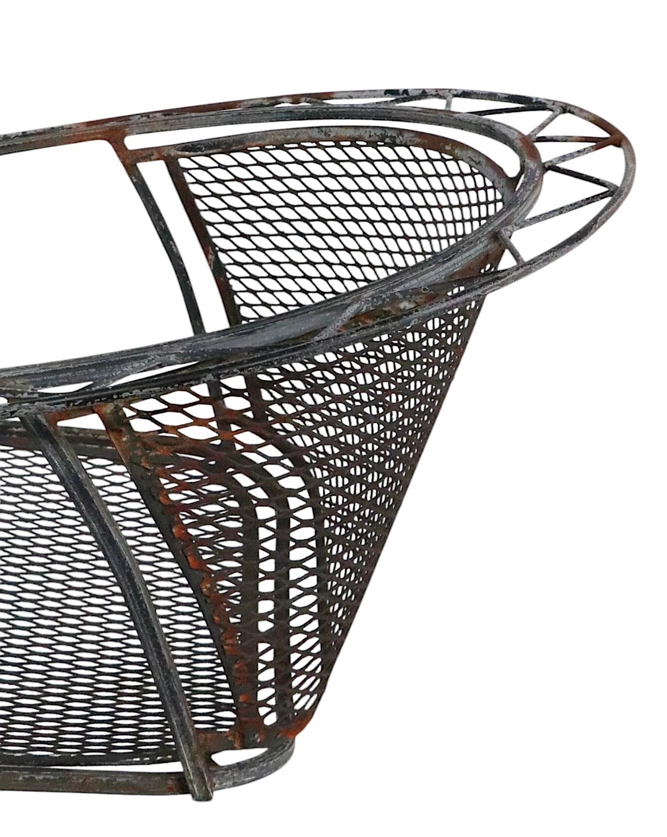 Pr Garden Patio Poolside Cantilevered Zig Zag Pattern Lounge Chairs by Salterini 2