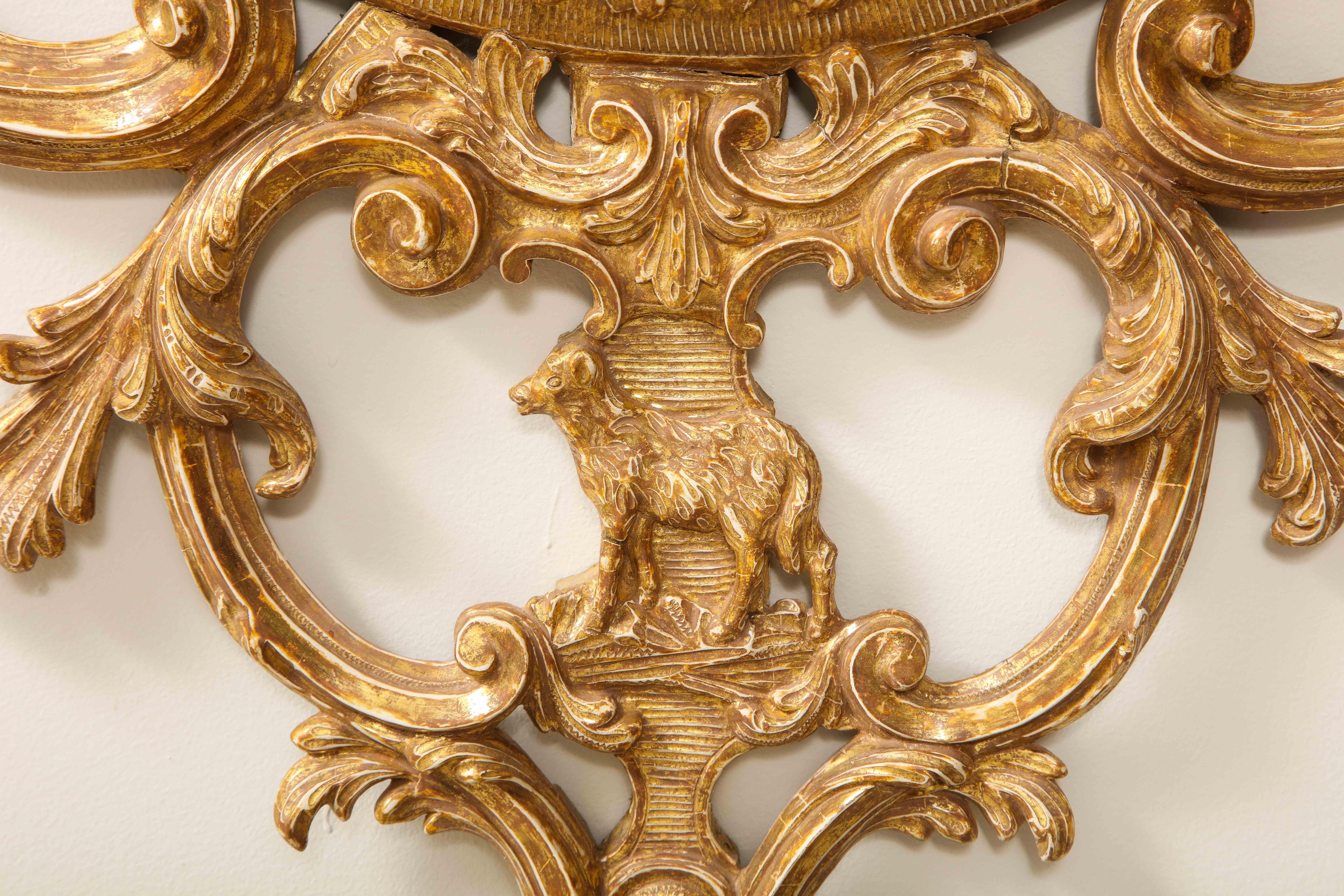 Pr. Ovale Spiegel aus vergoldetem Carton-Pierre- und vergoldetem Holz im Stil von George III., John Linnell im Angebot 6