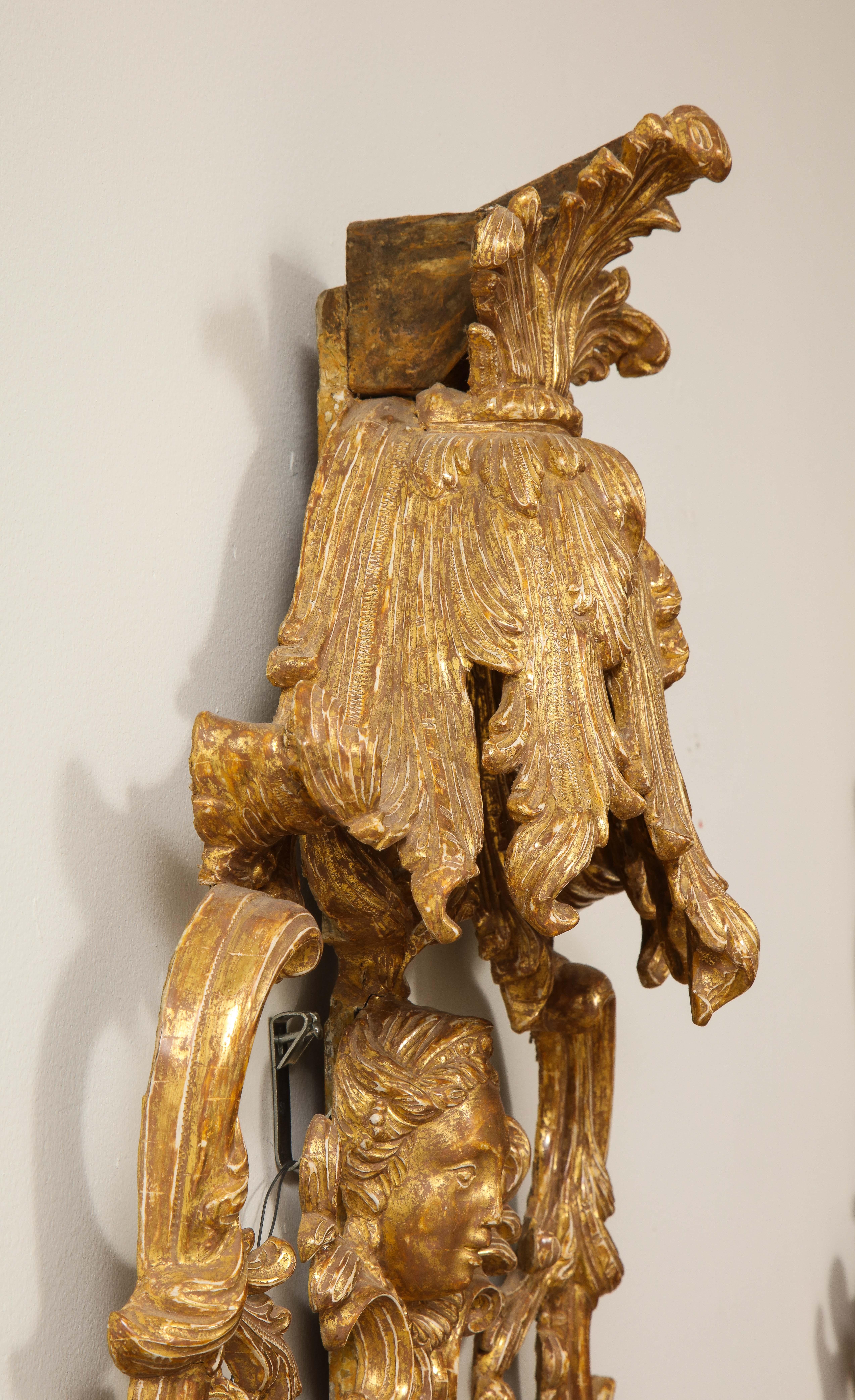 Pr. Ovale Spiegel aus vergoldetem Carton-Pierre- und vergoldetem Holz im Stil von George III., John Linnell im Angebot 9