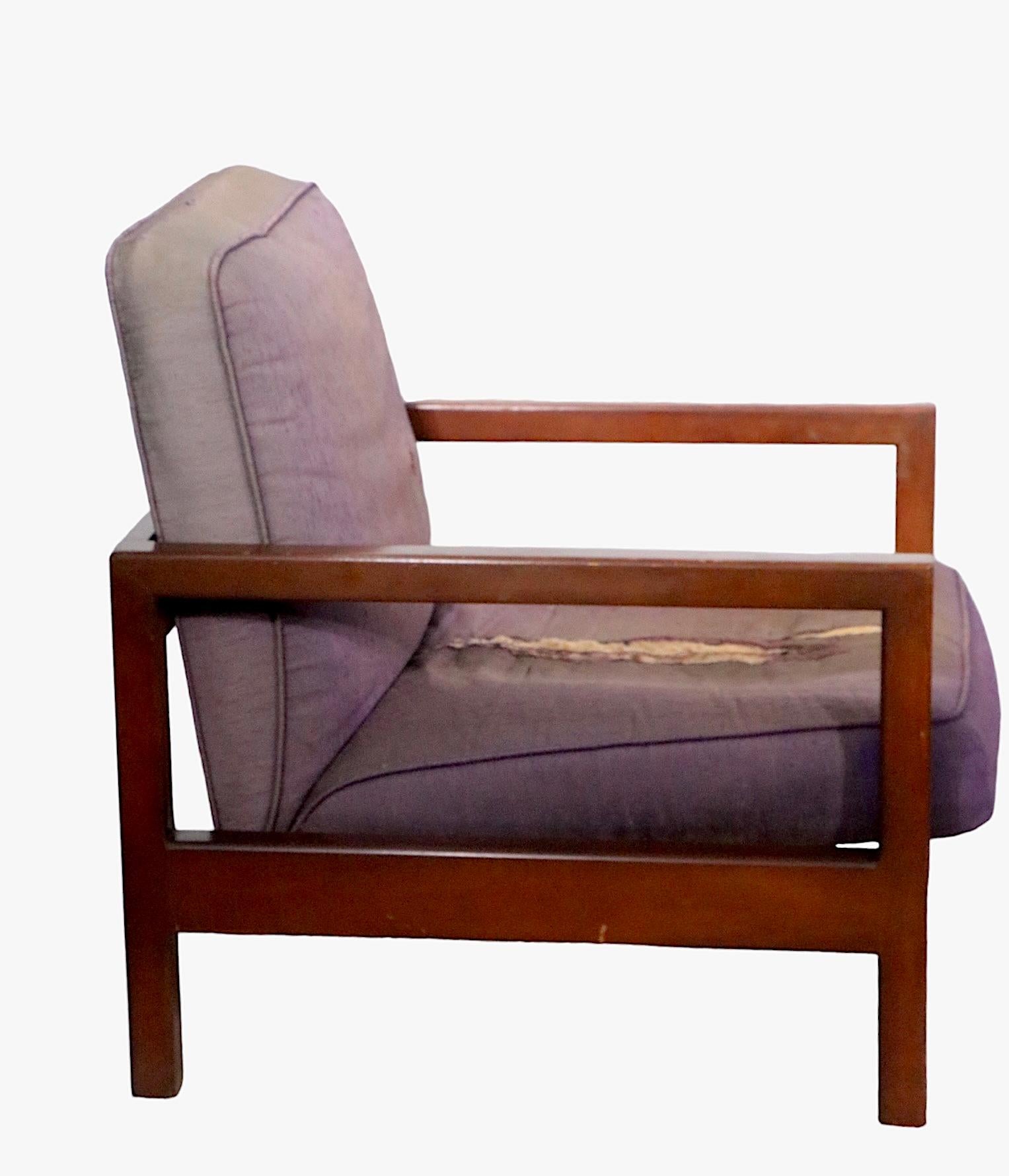 Paar. Würfel-Stühle von George Nelson für Herman Miller, Modell 4774 (Polster) im Angebot