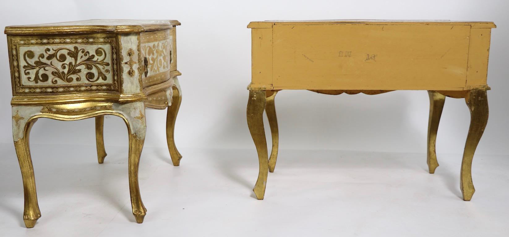 Pair of Giltwood Nightstands Made in Italy by Florentine Furniture 6