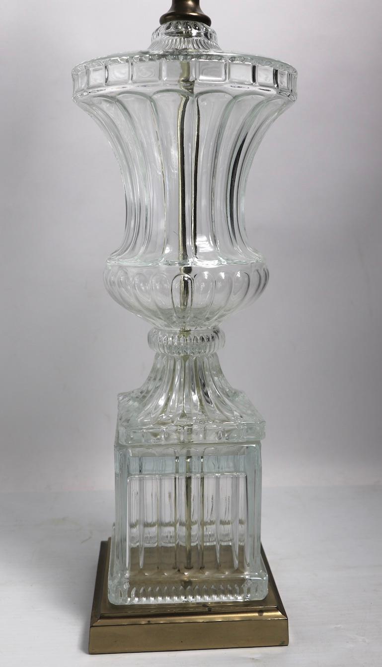 crystal urn table lamp