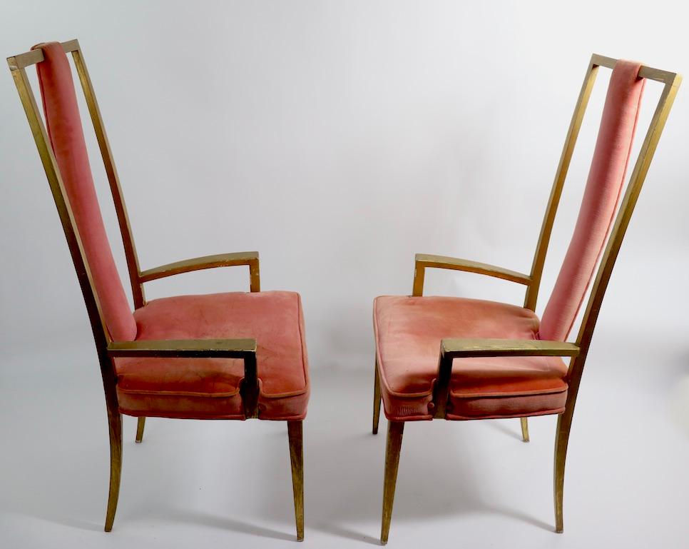 Pair of High Back Armchairs after Parzinger For Sale 7