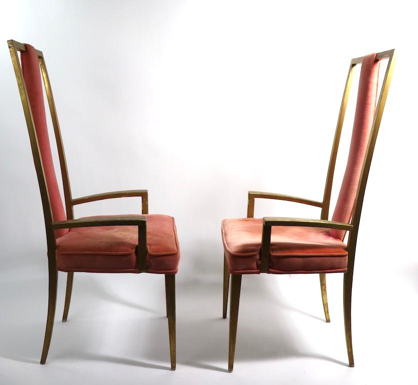 Pair of High Back Armchairs after Parzinger For Sale 8