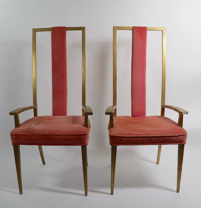 Pair of High Back Armchairs after Parzinger For Sale 1