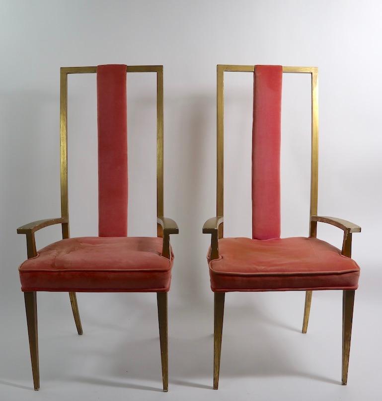 Pair of High Back Armchairs after Parzinger For Sale 2
