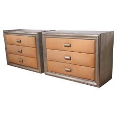 Pr. High Style  Silver Gilt Bachelors Chests  by James Mont