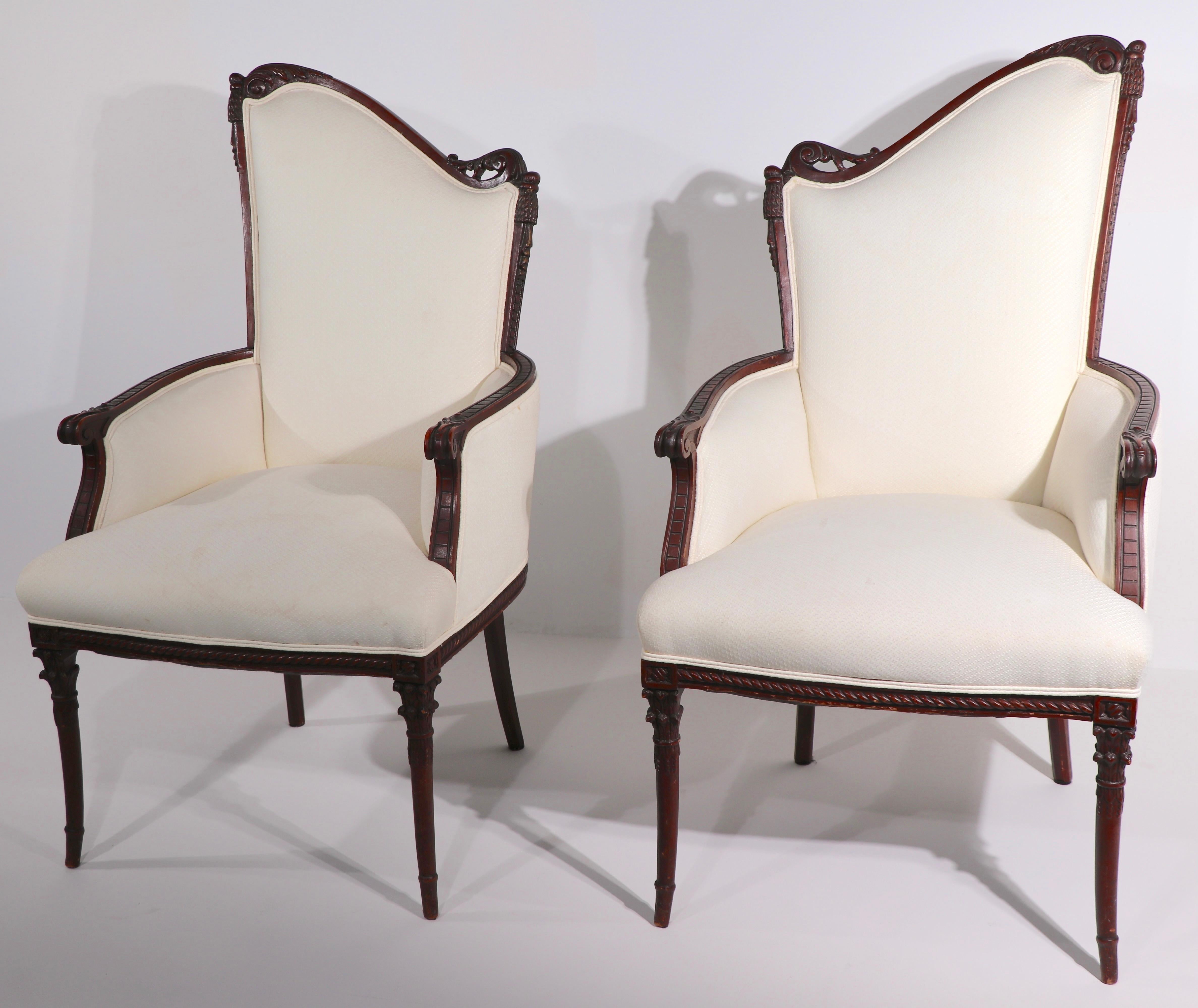 Pair of Hollywood Regency Armchairs by Grosfeld House For Sale 3