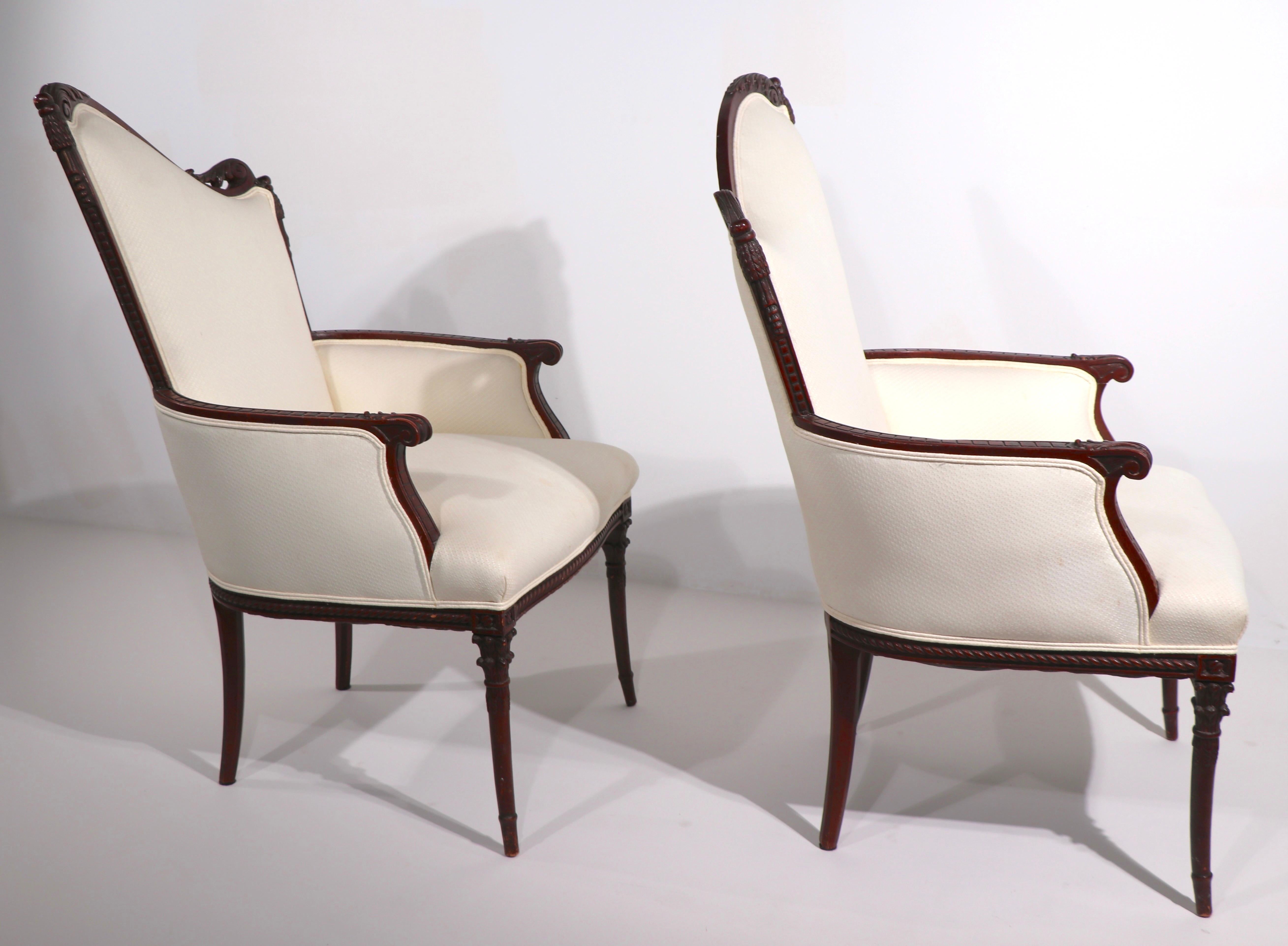 Pair of Hollywood Regency Armchairs by Grosfeld House For Sale 5