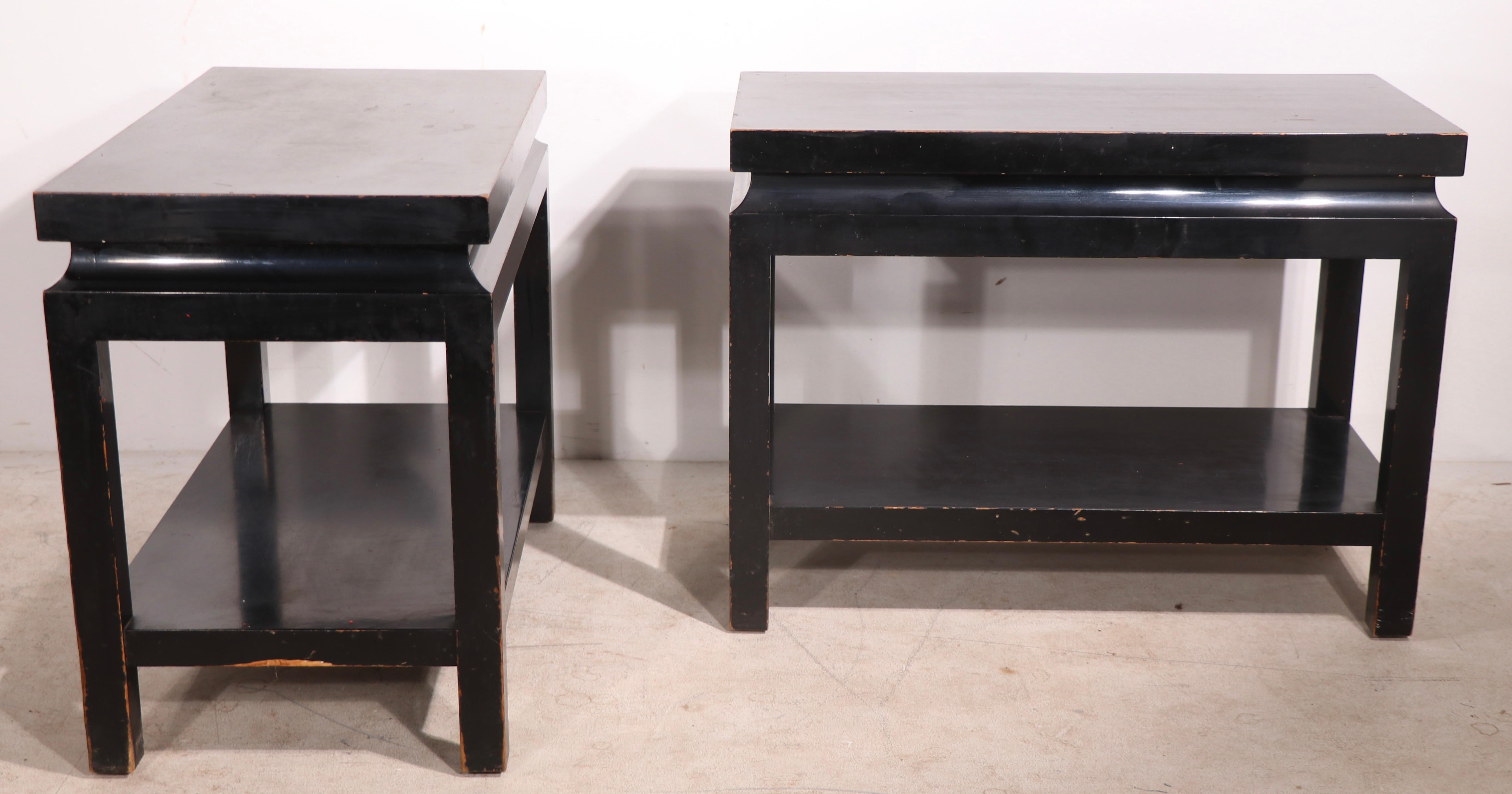 American Pr. Hollywood Regency End or Side Tables by James Mont