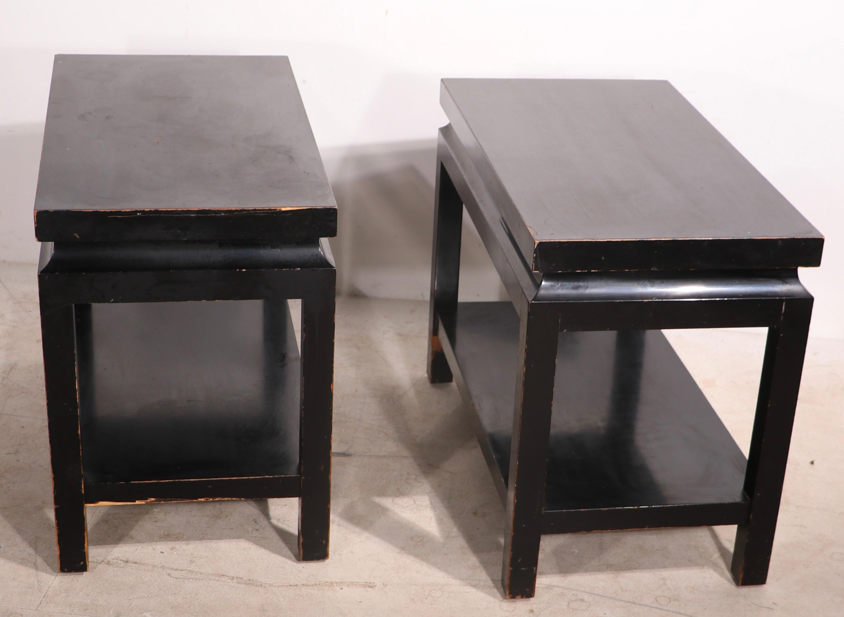 Pr. Hollywood Regency End or Side Tables by James Mont In Good Condition In New York, NY