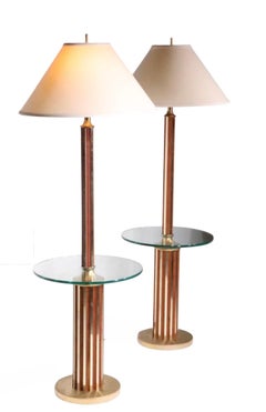 Pr. Hollywood Regency Floor Table Lamps c. 1960/70's