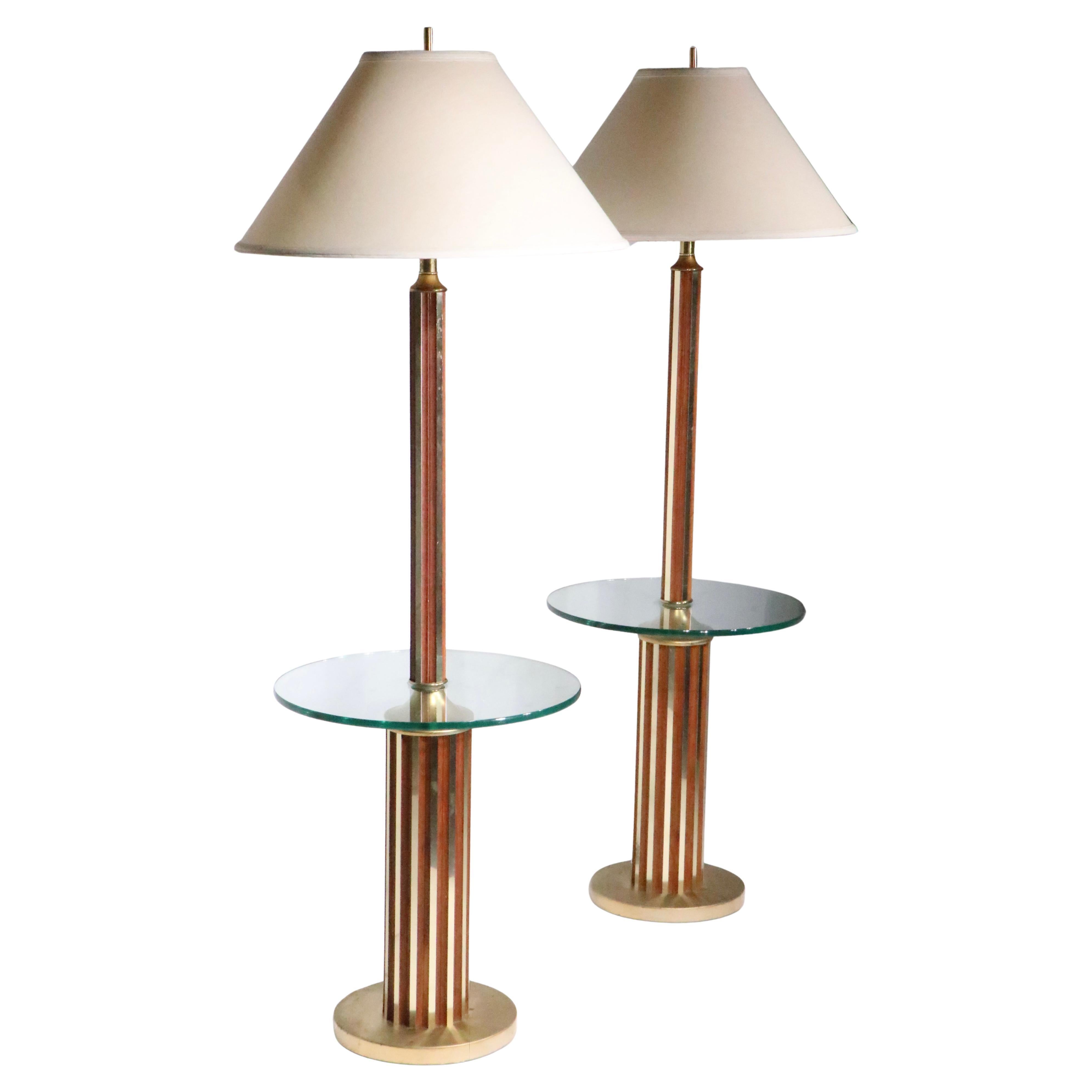 Pr. Hollywood Regency Floor Table Lamps c. 1960/70
s For Sale