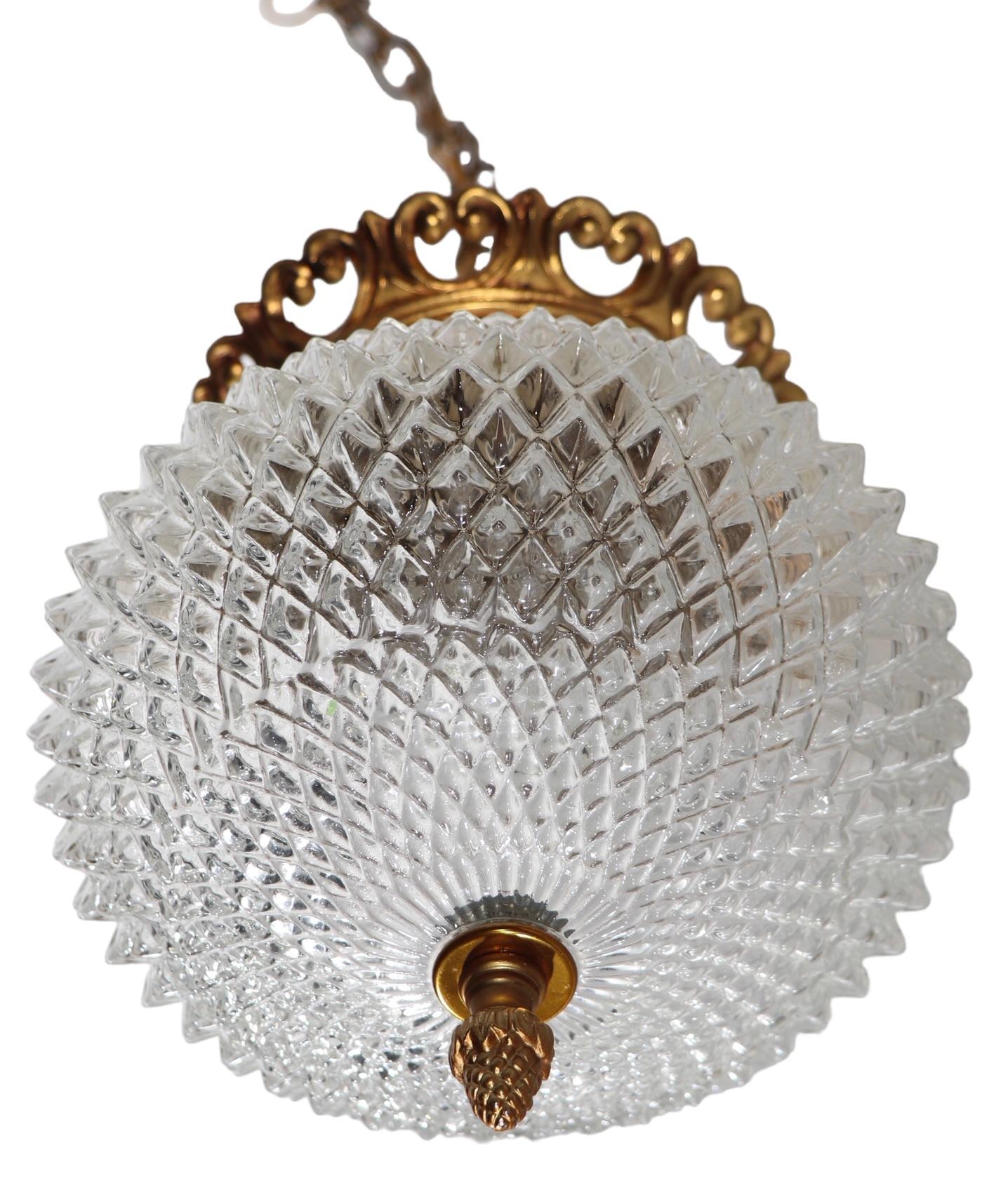 Pr. Hollywood Regency Hanging Globe Fixtures  For Sale 6