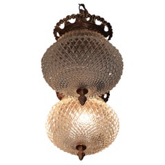Pr. Lampes Globe suspendues Hollywood Regency