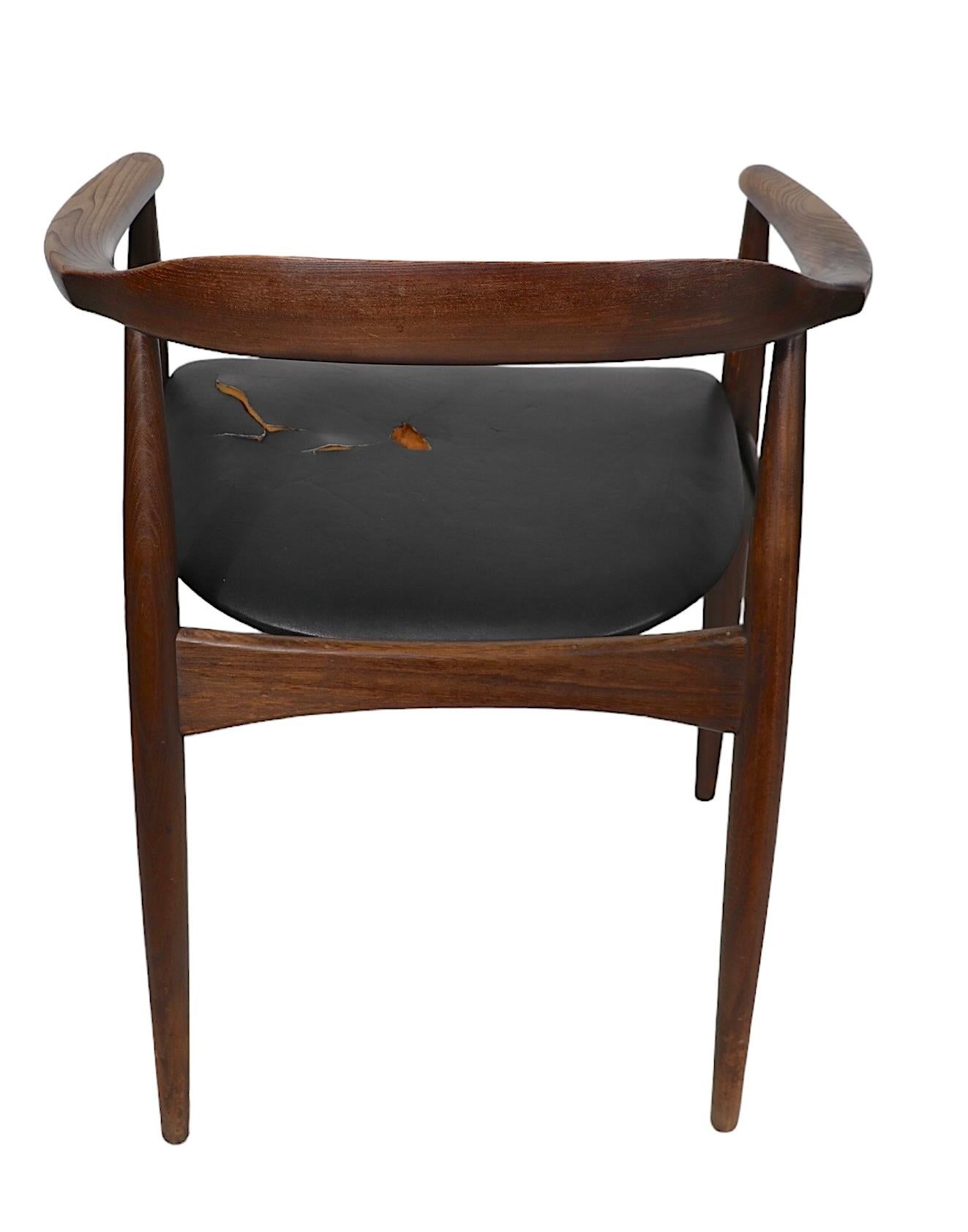  Pr. Illum Wikkelso Design Niels Eilersen Made Danish Mid Century  Dining Chairs For Sale 4