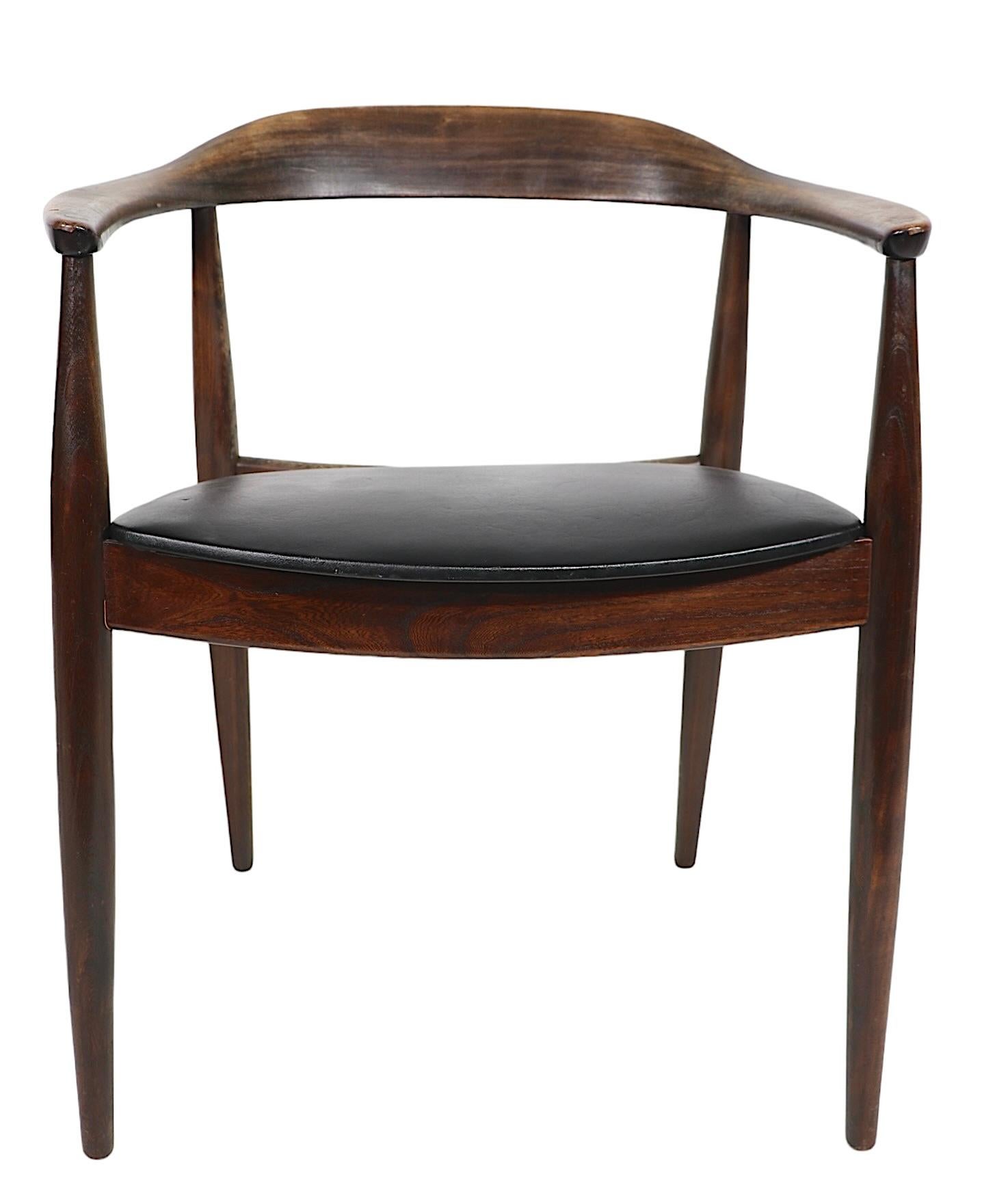  Pr. Illum Wikkelso Design Niels Eilersen Made Danish Mid Century  Dining Chairs For Sale 5