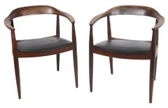 Pr. Design Illum Wikkelso Niels Eilersen fabriqué danois du milieu du siècle dernier Chaises de salle à manger