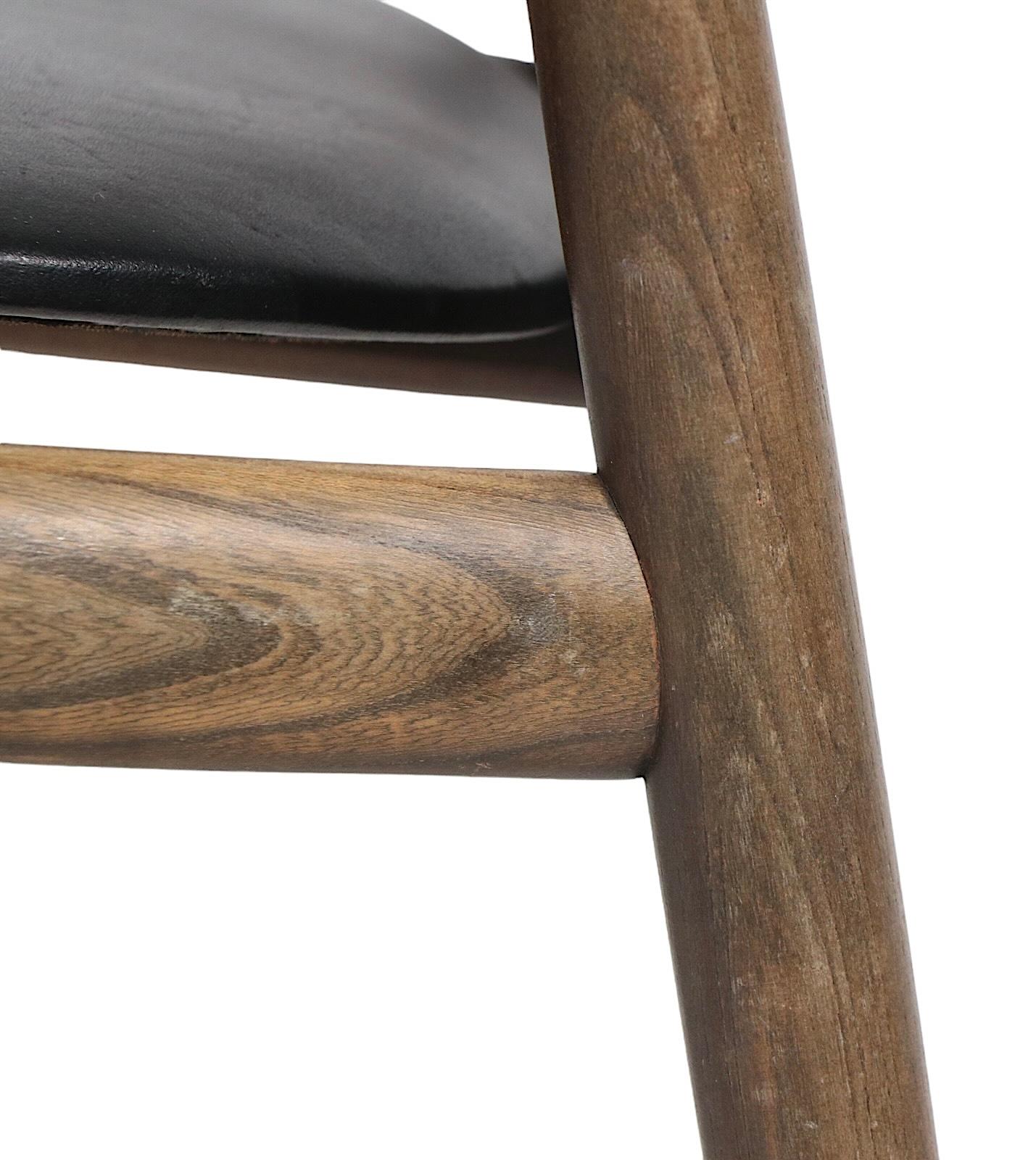  Pr. Illum Wikkelso Design Niels Eilersen Made Danish Mid Century  Dining Chairs For Sale 2