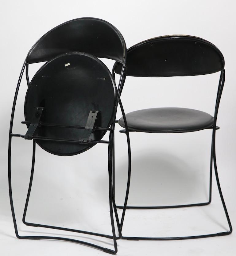 Pair of Italian Folding Chairs Attributed to Arrben 6