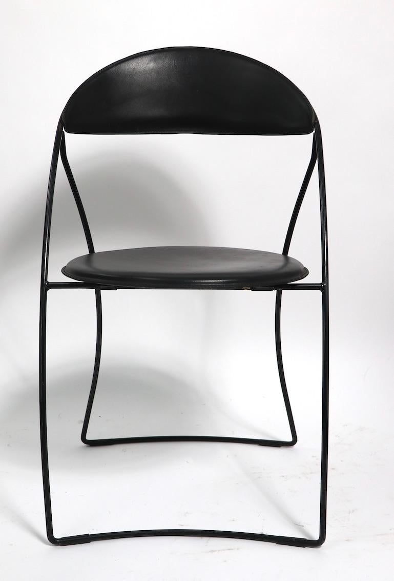 Pair of Italian Folding Chairs Attributed to Arrben 9