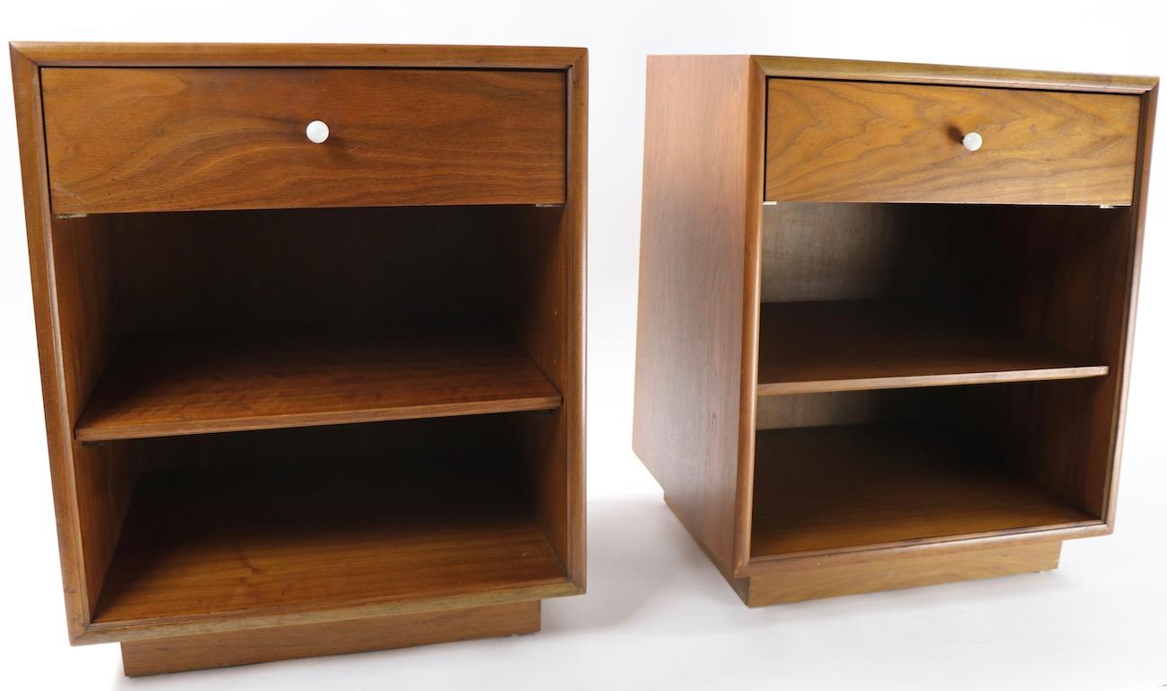 Mid-Century Modern Pair of Kipp Stewart Declaration Nightstands for Drexel