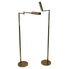 Pr.  Koch & Lowy Adjustable Pharmacy Floor Lamps c. 1970's