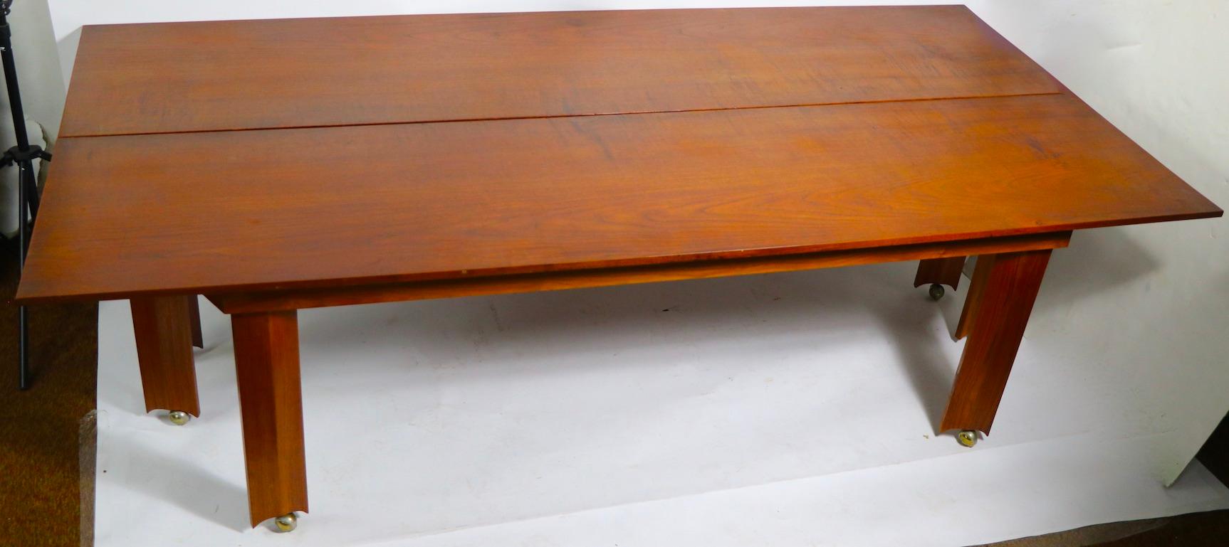 Pair of Large Mid Century Console Dining Tables Possibly Kagan 8