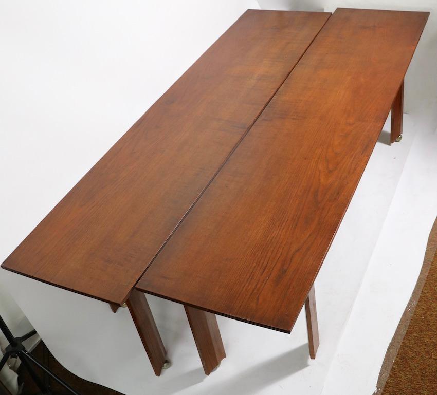 Pair of Large Mid Century Console Dining Tables Possibly Kagan 12