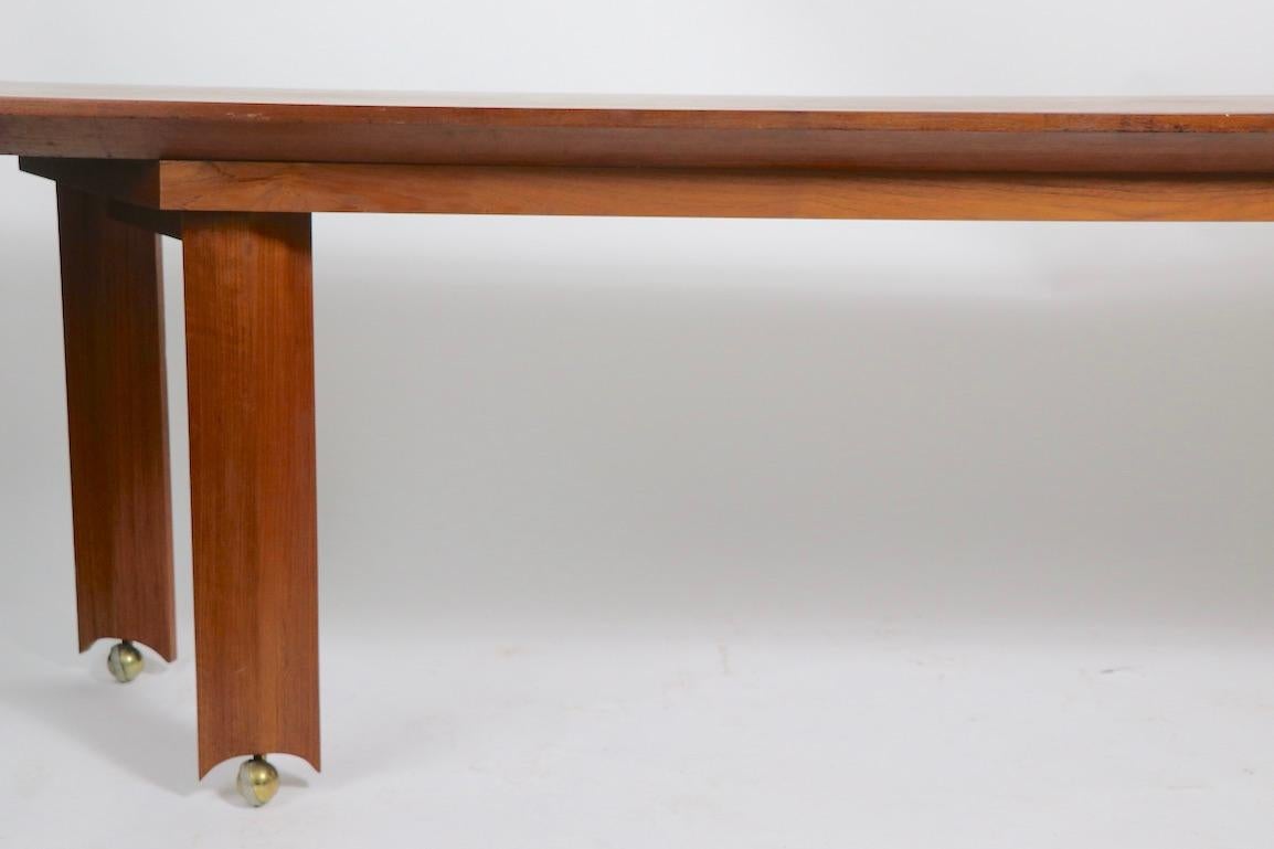 Mid-Century Modern Pair of Large Mid Century Console Dining Tables Possibly Kagan